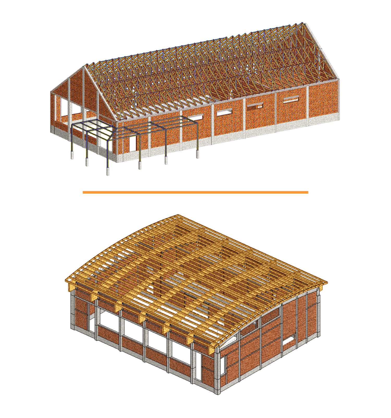 Budynek handlowy, hala sportowa